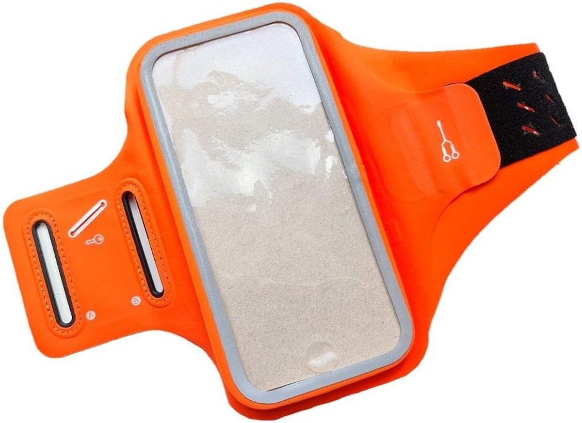 Cover Chinlon-Lycra Ultradunne Armband Sport Wandelen Running Fitness Fietsen Gym voor ZTE Warp Elite LTE - Oranje