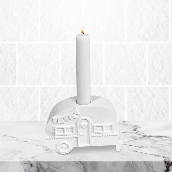 Busvorm camping bus camping bus siliconen vorm kaarshouder siliconen vorm staafkaarsen gietvorm beton kaarshouder 3D campingbus voor staafkaarsen en theelichtjes — afbeelding 5