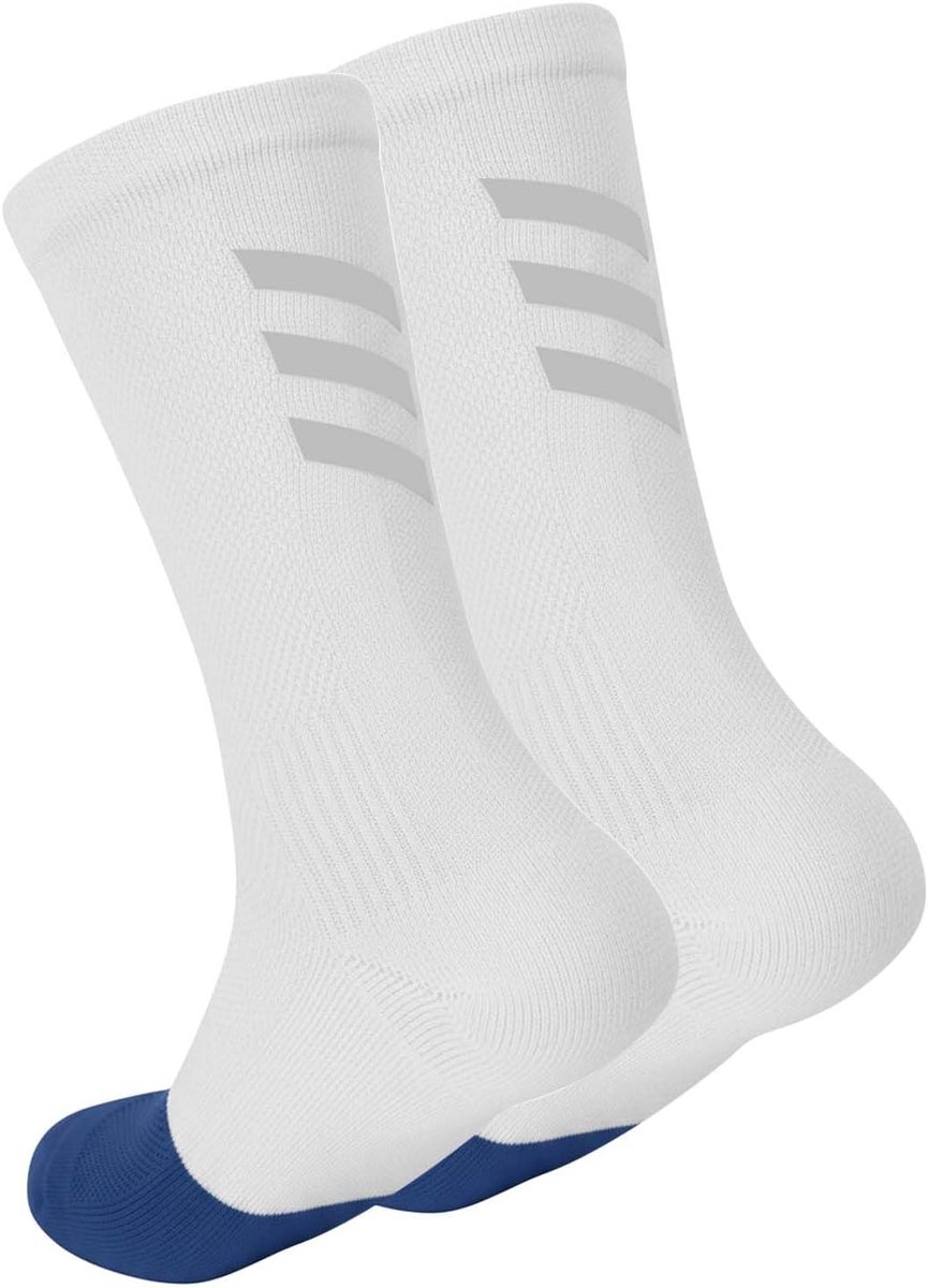 Sokken voor heren, compressietokken, hardloopsokken, racefietssokken, heren, maat 40-44, ademend, crew sportsokken met bekleding, voor wandelen, basketbal, fiets