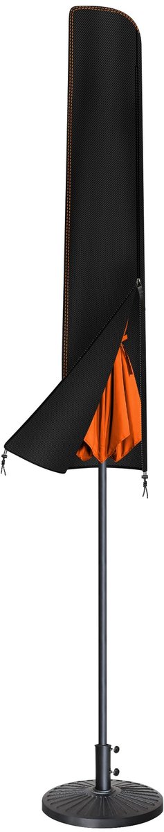 Famanu Beschermhoes voor parasol, 2 m, parasolhoes 140 x 26/28 cm wit