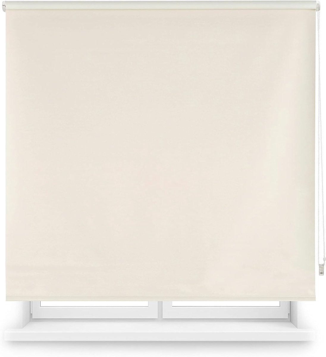 Glad, hoogwaardig, afmetingen 120 x 175 cm breedte x 175 cm hoogte, verduisteringsrolgordijn, stofmaat 117 x 170 cm, thermo-rolgordijn beige - verduisterend