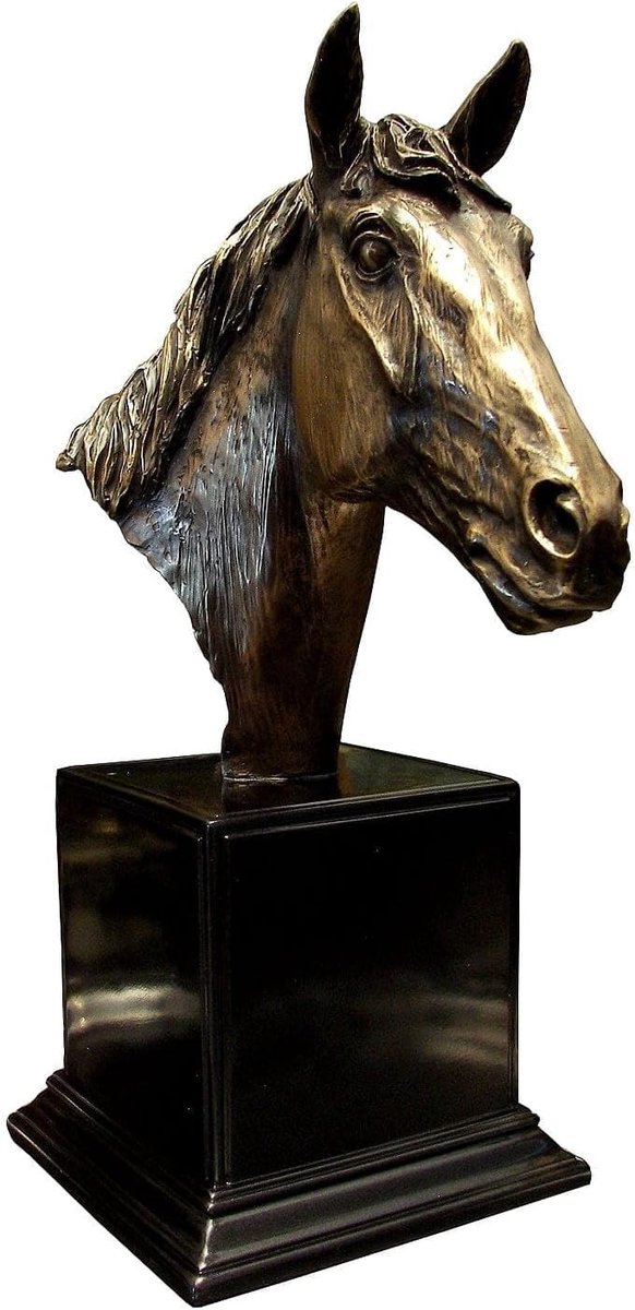 Horse hoofd op voetstuk, wedstrijdtrofee, prijs, beker 30 cm