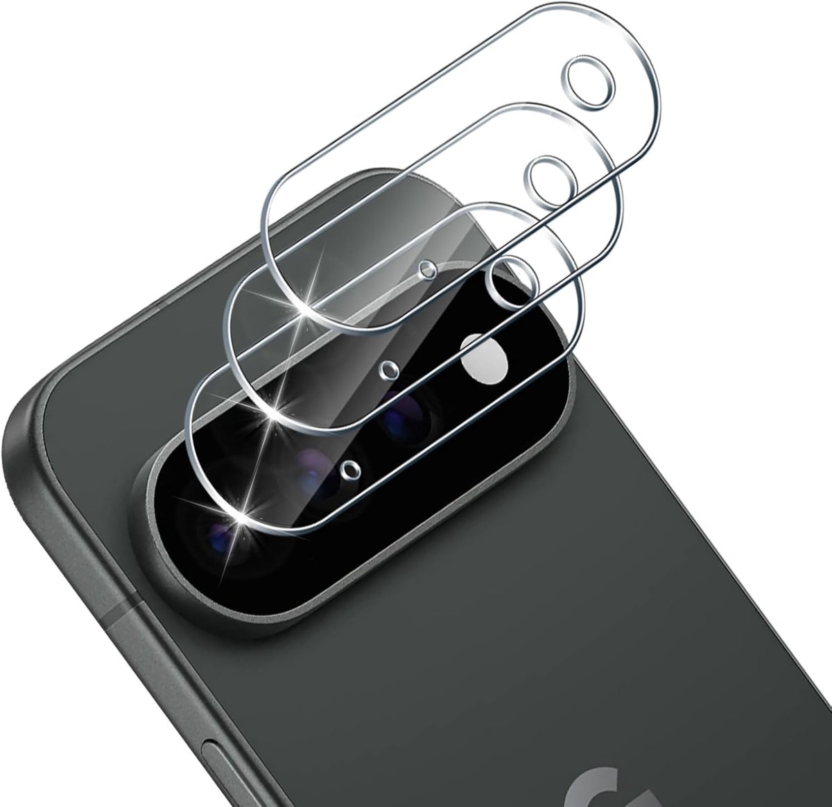 Camera-bescherming van gehard glas voor Google Pixel 11 Pro XL 5G, hardheid 9H, HD, transparant, zeer resistent, [volledige afdekking] camera folie van gehard glas, displaybescherming, 3 stuks