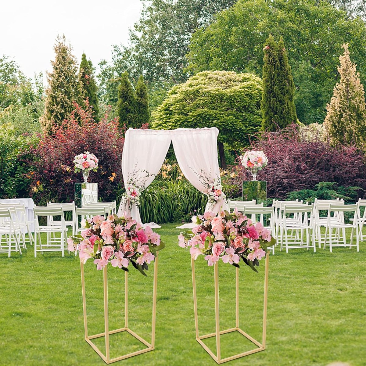 2 stuks metalen bloemenstandaard goud bloemenarrangement display stand bruiloft decoratie voor bruiloft party plaats decoratie diner middenstuk