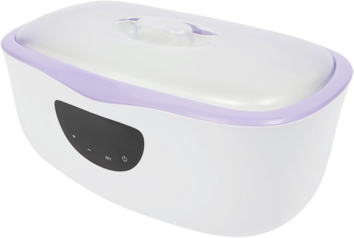 Paraffinebad voor handen en voeten, 4000 ml, 45-75 graden Celsius, instelbaar, met led-touchscreen, 230 W, paraffinewasbad, paraffinewas, paraffinebaden (paars)