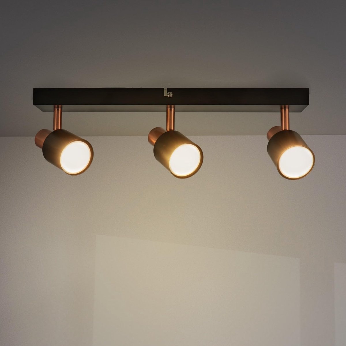 Ledme Plafondlamp serie goud, 3 x GU10, voor droge binnenruimtes IP20, lamp niet inbegrepen, geschikt voor badkamer, woonkamer, slaapkamer en keuken