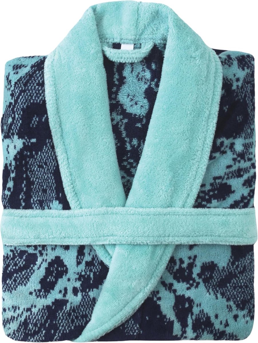 Towel Badjas, jacquard, 100% katoen, 500 g/m², velours afwerking, hoog absorptievermogen en zacht gevoel, Uniek, L