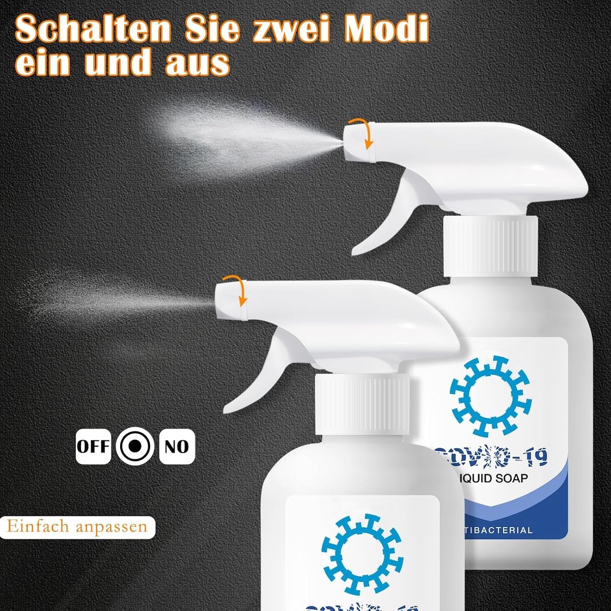 Set van 10 Spraykoppen voor Flacons, Water Spray Nozzles, Tuin Sprayer, Vernevelaar voor Planten, Schoonmaak Sprayflessen