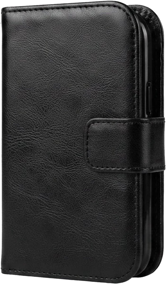 Hoesje Met Pasjeshouder - Geschikt voor Apple iPhone Duo - Luxe Bookcase Portemonee - Flip Case - Kunstleer Book Case - Flipcase - Book Cover - Walletcase - Portemonneehoes - Zwart