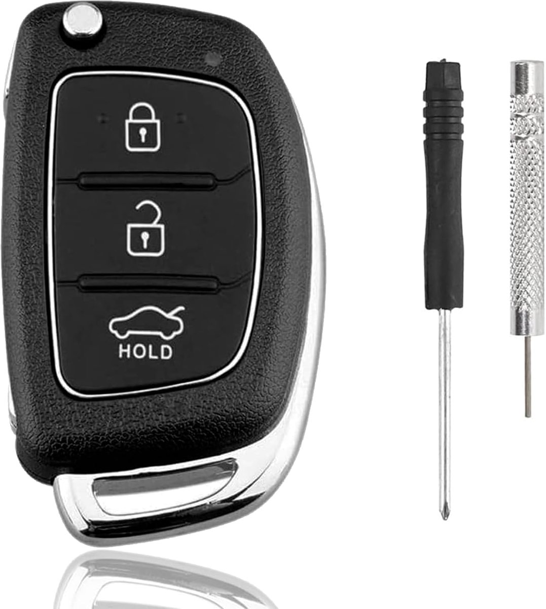 1 Pack Compatibel met Hyundai 3 Buttons Auto Sleutelhoesje Compatibel met i20 i30 i40 i10 ix20 ix30 ix25 ix35 ix45 ix55 - Sleuteletui van hoge kwaliteit voor bescherming en stijl