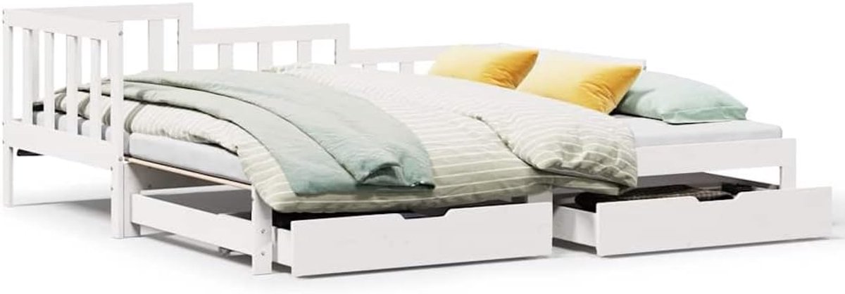 2-in-1, wit, 90 x 190 cm, met laden