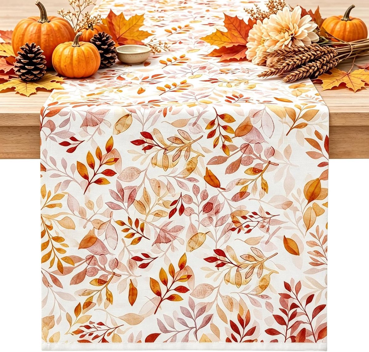 Tafelloper herfst decoratie geval tafelloper esdoornblad oranje
