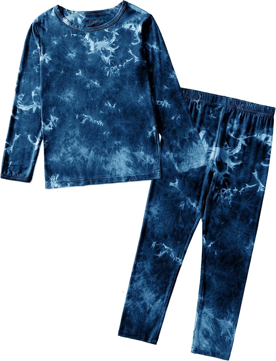 Pyjama jongens lange mouwen tweedelige pyjama set zacht kinderen nachtkleding batikprint pyjama voor jongens 2-14 jaar