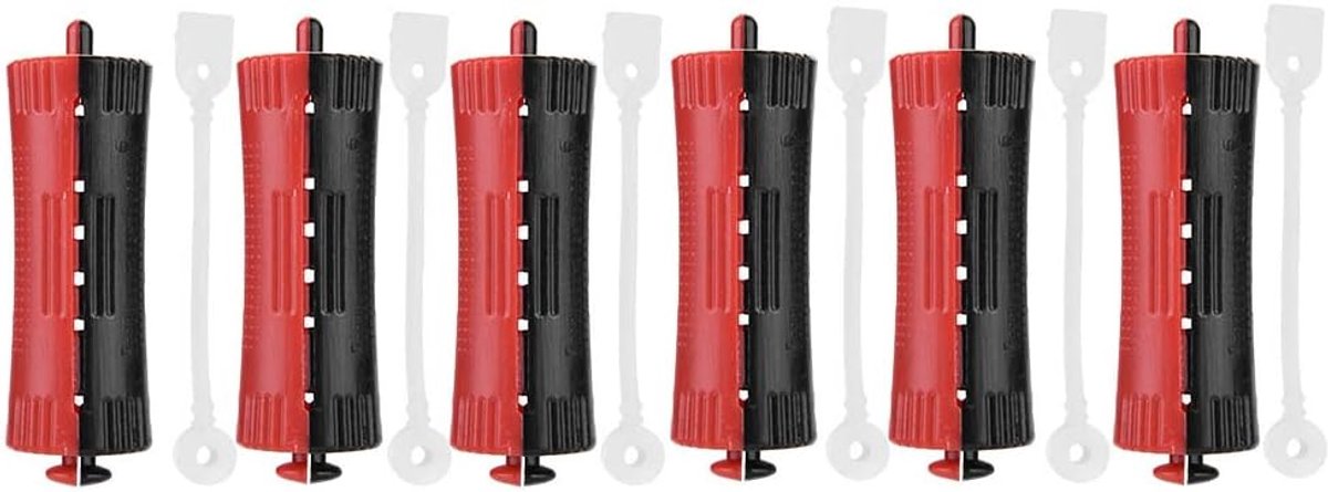 Krulspeldenclip, 6 stuks Krulspelden Welle Warmte Koude Permanente Golf Staaf Kapper Styling Permanente Golfen Gereedschap met Elastisch Band (3 cm / 1,2 inch)