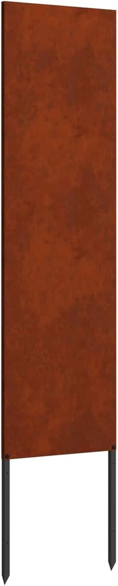 Tuin876223 Inkijkwerend canvas, roestig, weerbestendig, 32 x 140 cm, metaal, inkijkbescherming, metalen inkijkbescherming, tuindecoratie, omheining voor tuin