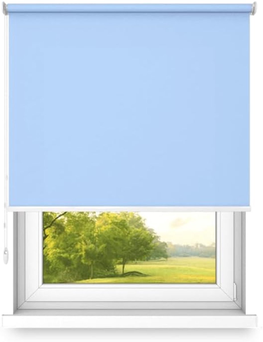 Rolgordijn, wand- of plafondmontage, groot formaat, fi 32, stalen houder, semi-verduistering, Blue Sky kleur, 1600x1800mm