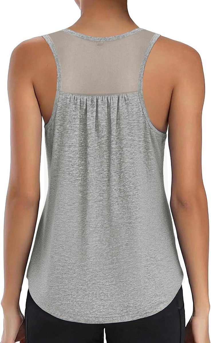 Tops voor Vrouwen UK Running Sport Mouwloze Yoga Top Mesh Back Workout Tank Tops Zomer Losse Fit Sportkleding
