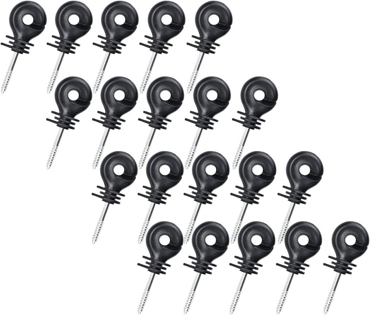 Ringisolatoren voor touw, draad en strengen, zwart, 40 mm, voor ringisolatie