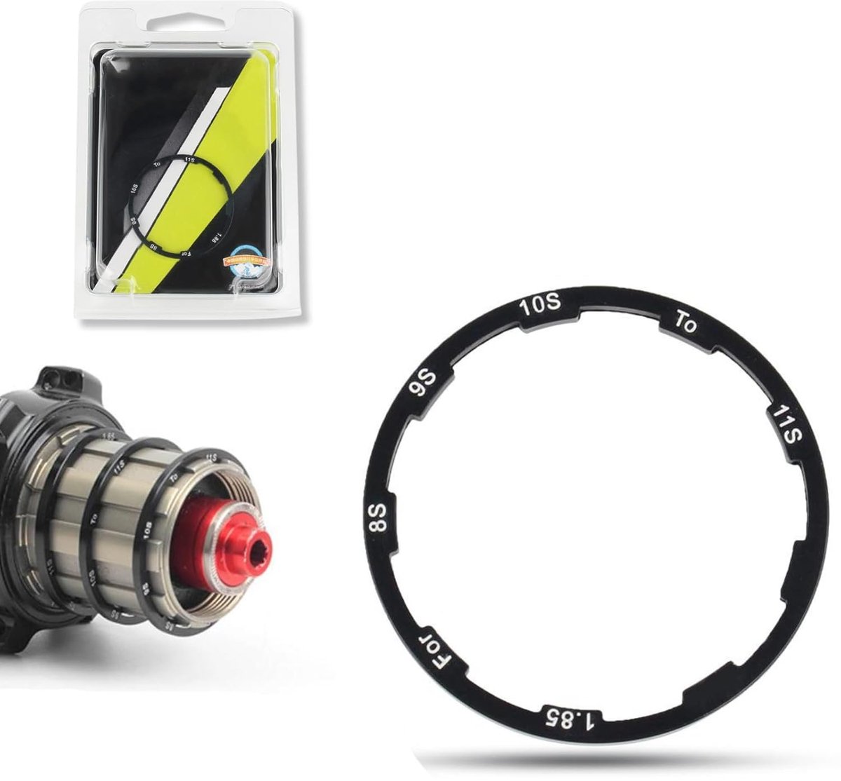 Vrijloopnaafafstandhouder Naafafstandhouder Mountainbikes Vliegwielnaafafstandhouder Versnellingscassette Afstandhouder voor Mountainbikes Racefietsen (1,85 MM)