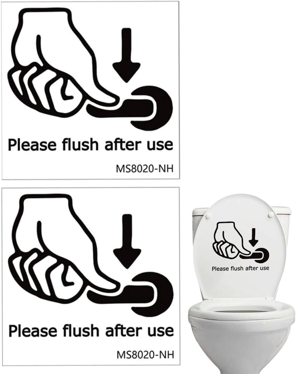2 stuks grappige toiletstickers, grappige wc-stickers, doe-het-zelf stickers voor toiletdeksel, afneembare zelfklevende muurstickers, voor badkamer, muurstickers, toiletdecoratie