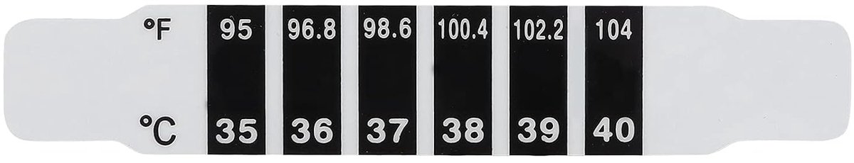 Thermometerstrips voor baby's, nauwkeurige temperatuurmeting in Celsius en Fahrenheit, draagbare babythermometers