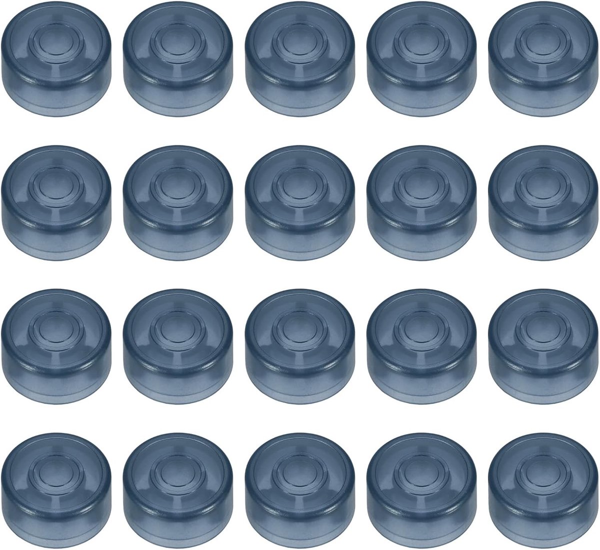 20 Stuks Plastic Voetschakelaar Covers voor Gitaarpedalen - 3/8 Inch Top Covers in Heldere Marineblauw voor Effecten