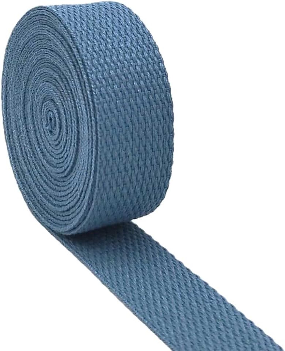 Trendy 10 meter katoenen riemen 25 mm voor handgemaakte tassen rugzak handvat verstelbare schouderriem naaien creatieve benodigdheden lint creaties blauw kar