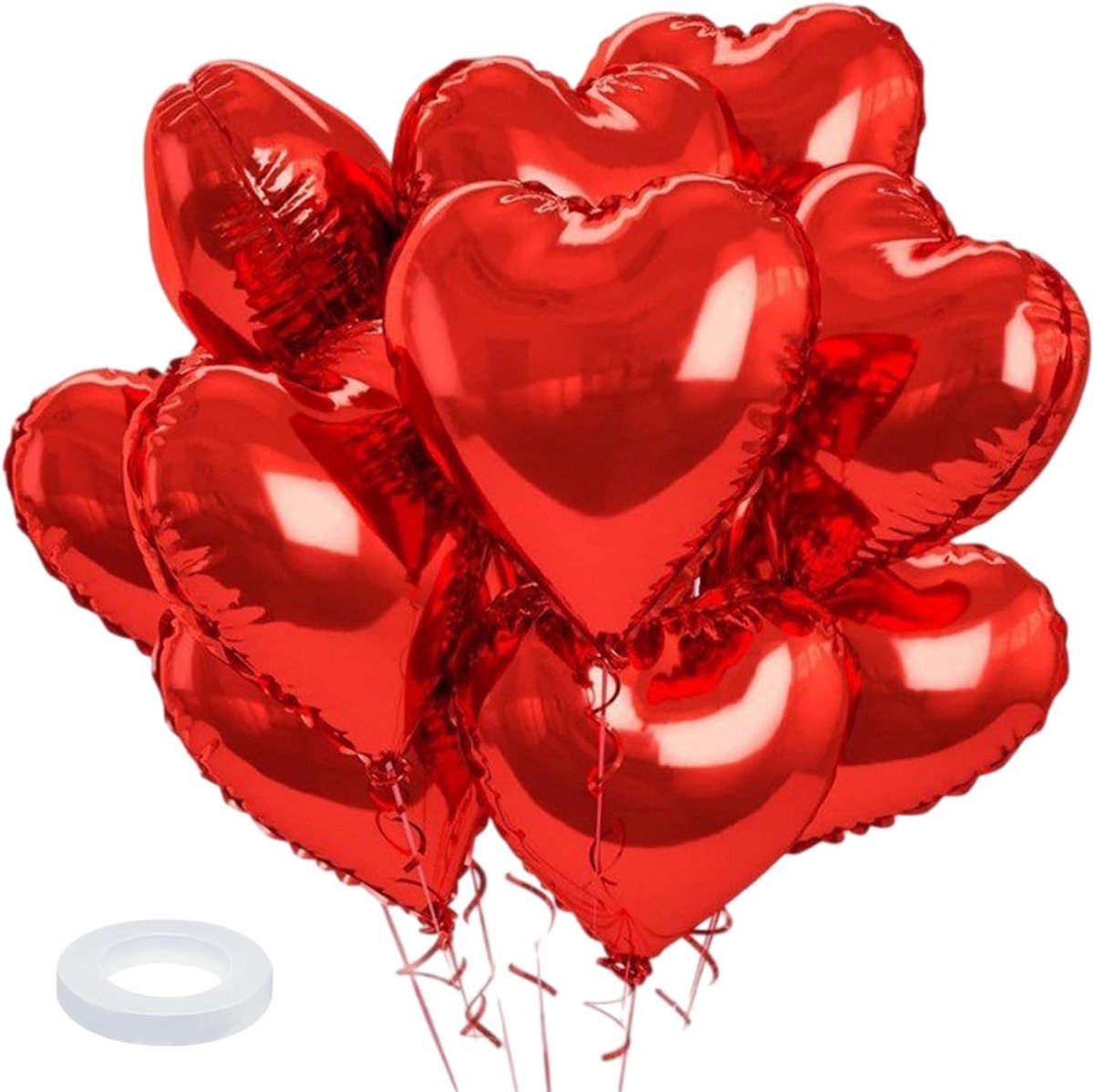 Folieballonnen, 45 cm heliumballonnen, hartvorm folieballon, geschikt voor Valentijnsdag, verjaardag, huwelijksfeest