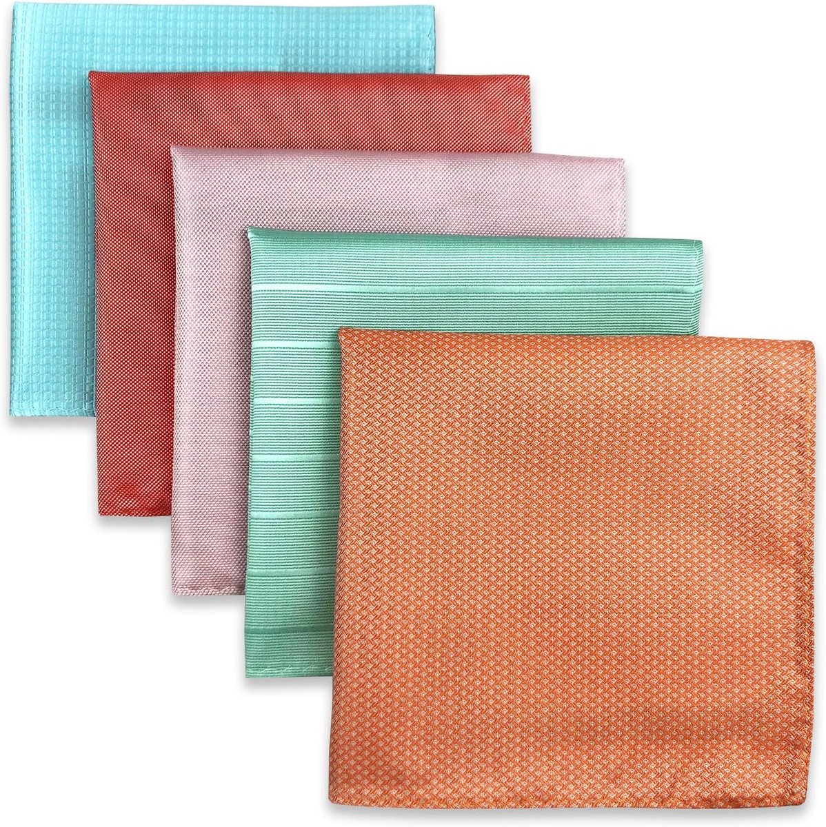 SHLAX&WING 5 stuks geassorteerde heren pochet zakdoeken set Pochetten voor heren
