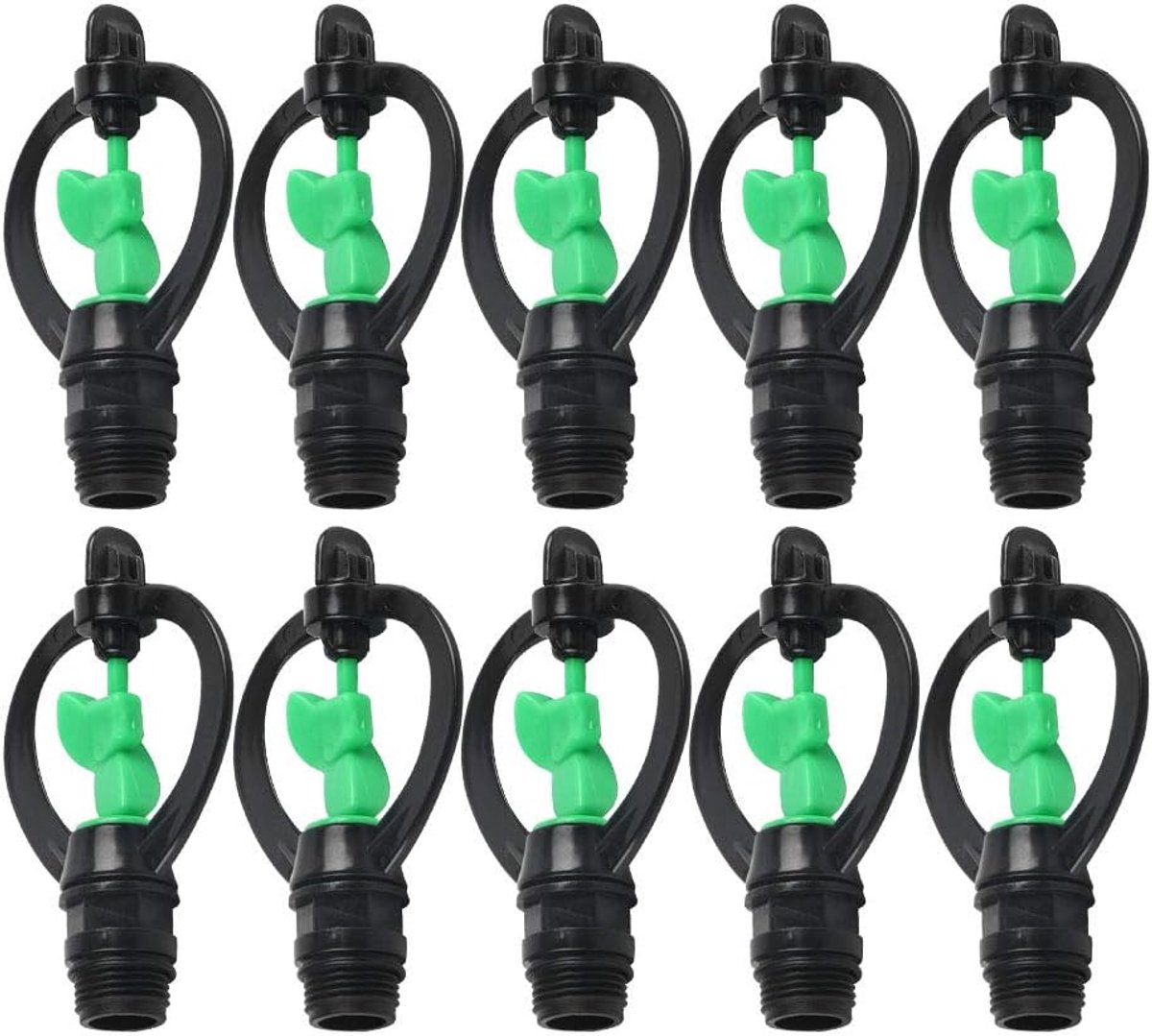 10 stks Plastic Sprinkler Nozzle G1/2in Spray Sprinkler Vlinders Regen Vormige Nozzle voor Gazon Tuin Kas Agrarische Irrigatie