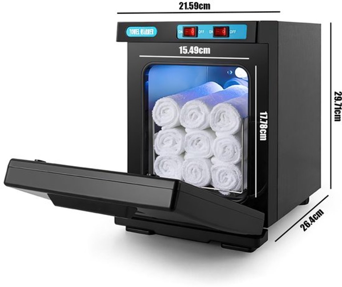 Handdoekverwarmer Kast - 5 Liter Inhoud - 500 Watt Vermogen - Aluminium Kamer - Voor Gezichts- En Badhanddoeken