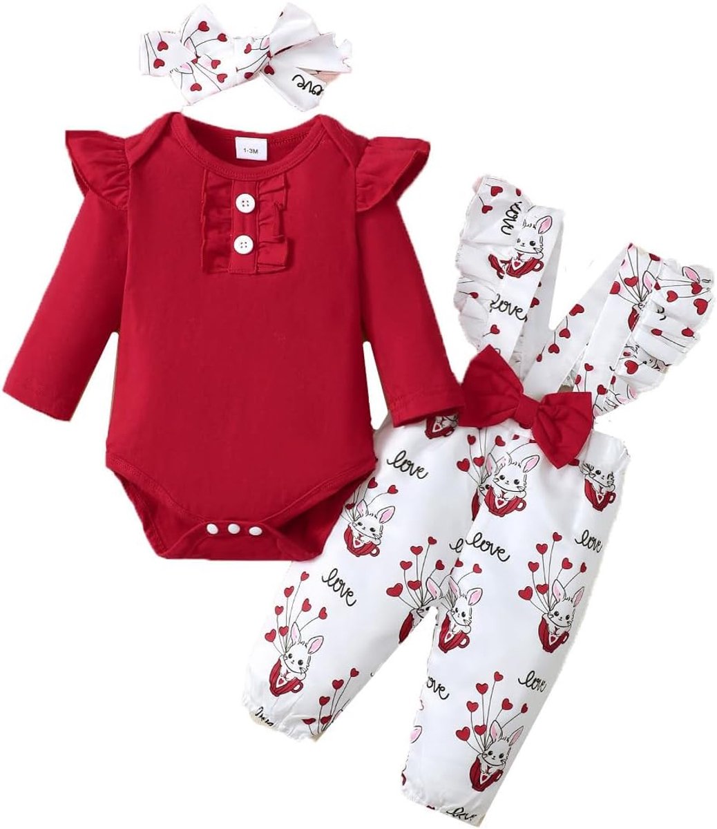 baby meisjes kleding lange mouwen ruches romper konijn bloemenprint broek schattige hoofdband