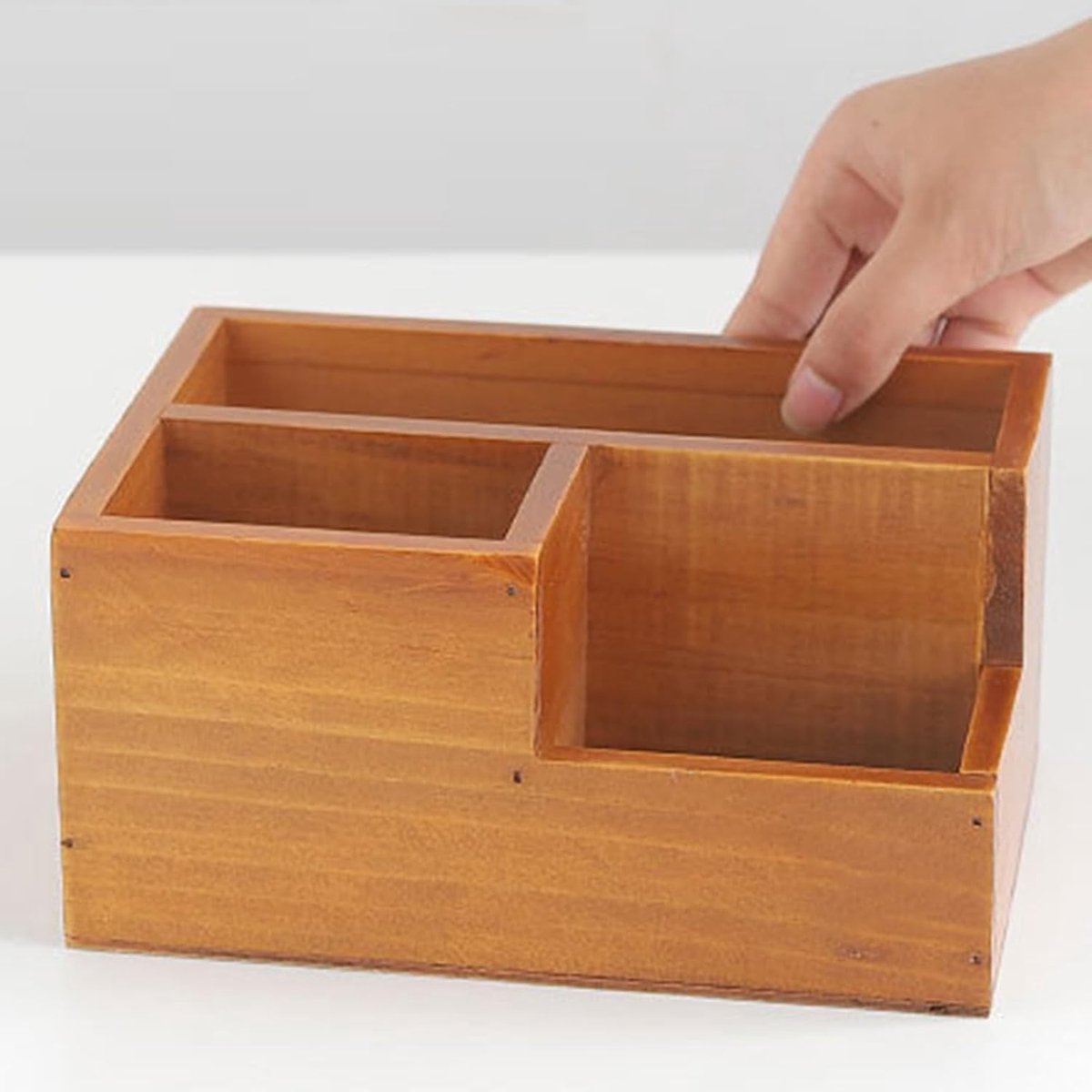 Afstandsbedieninghouder Multifunctionele Desktopopbergdoos met 3 Compartimenten voor Bureau