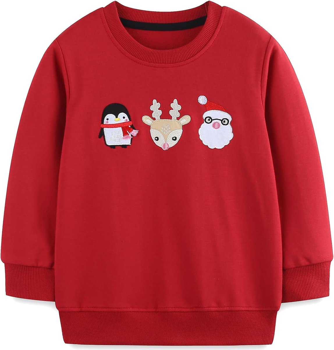 Meisjessweatshirt voor kinderen, Kerstmis, cartoon, pullover, katoen, lange mouwen, top, maat 92-122, 1-7 jaar