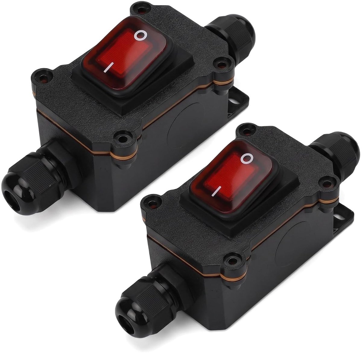 2 stuks waterdichte kabelschakelaar IP67,16A 220V voor tuinverlichting boot