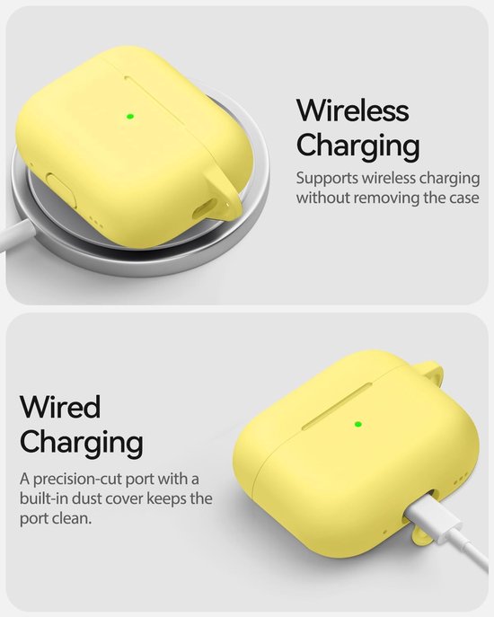 Siliconen voor AirPods Pro 3 Hoes, Yellow — afbeelding 3