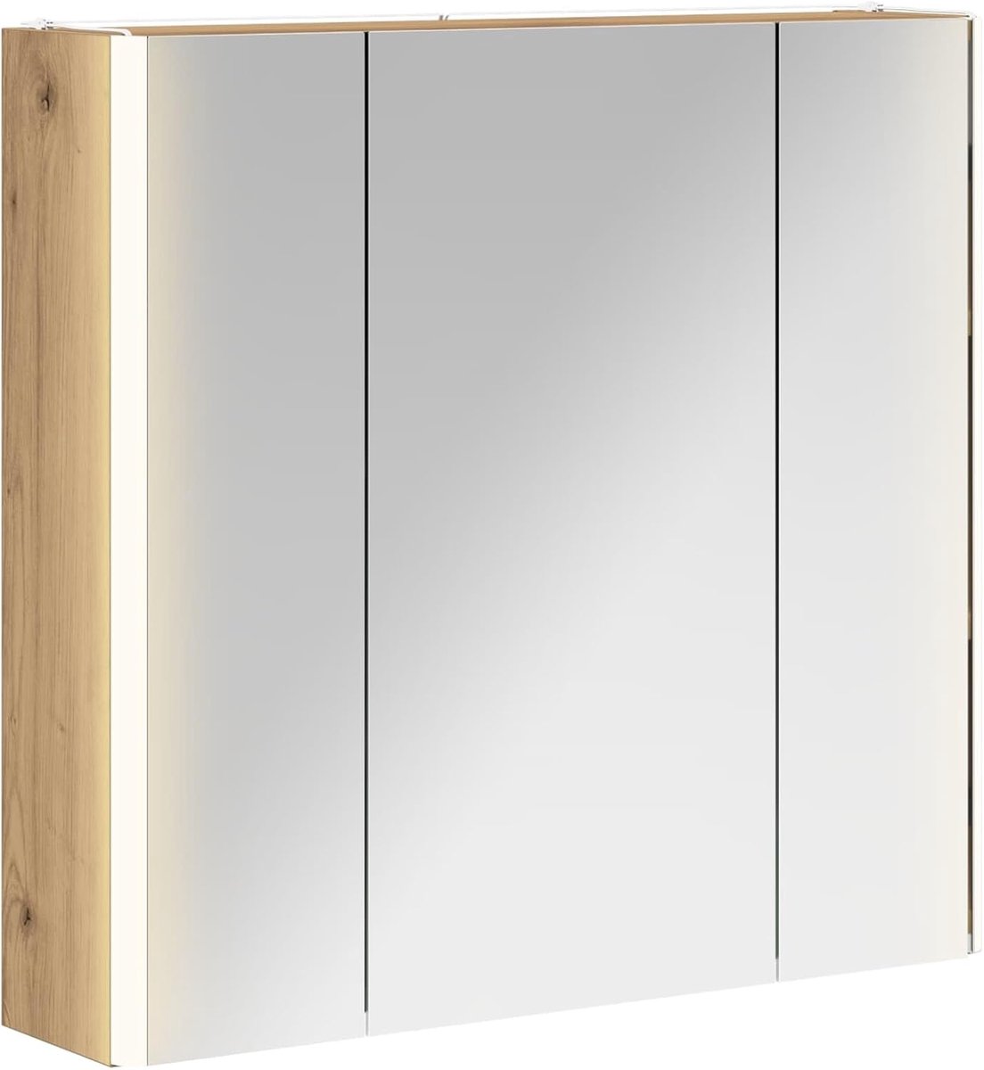 Badkamer spiegelkast handwerk eiken, spiegelkast badkamer wandspiegelkast voor familiebadkamer kleedkamer 889254