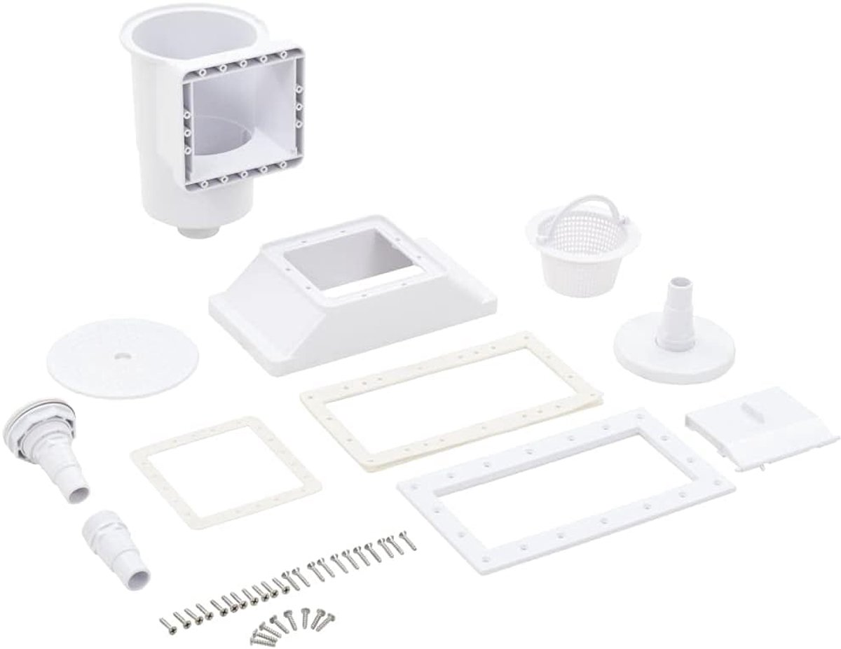 11-delige zwembadskimmerset, brede bek, inbouwskimmer-complete set, skimmerset incl. zwembad-skimmer, skimmer, skimmer
