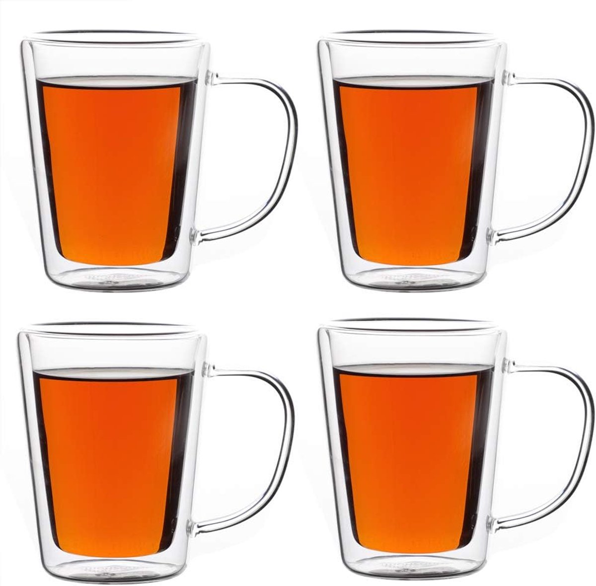 Theeglazen set van 4 elk 250ml dubbelwandig
