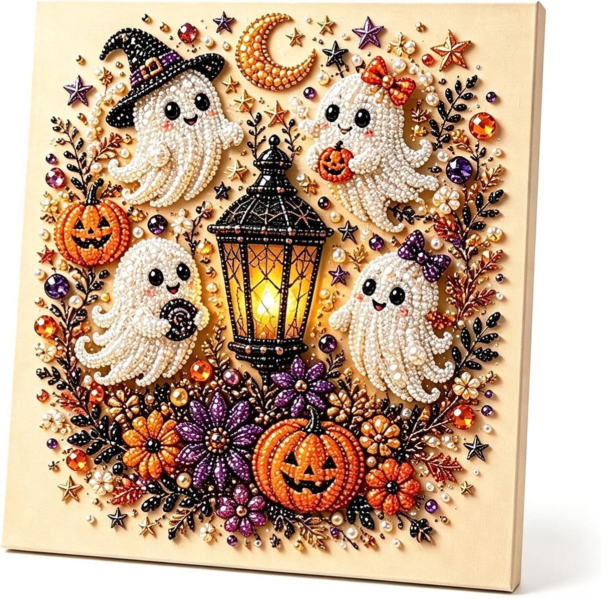 25 cm Halloween spookkralen diamantkunst doe-het-zelf set