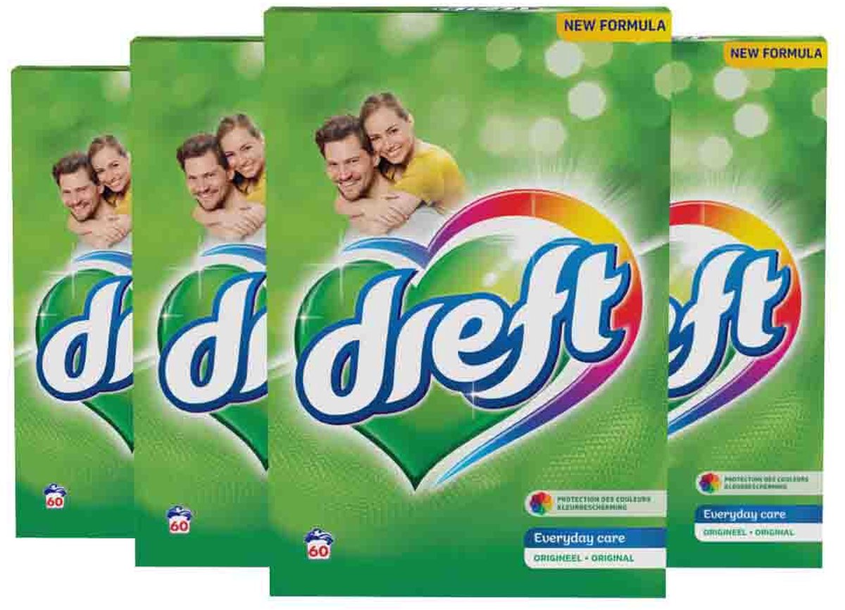 Dreft - Poeder Wasmiddel Professional 60 Wasbeurten - 4 x 3,9 kg - Voordeelverpakking