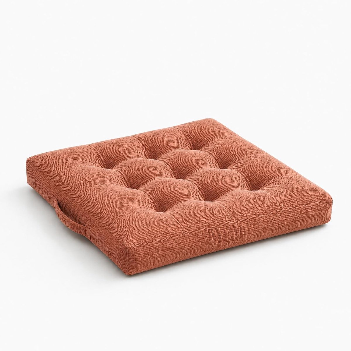 40 x 40 cm, extra dik 10 cm zitkussen, van 100% katoen, met draaggreep, voor binnen en buiten, voor vloer, tuin, terras en stoel (roze)