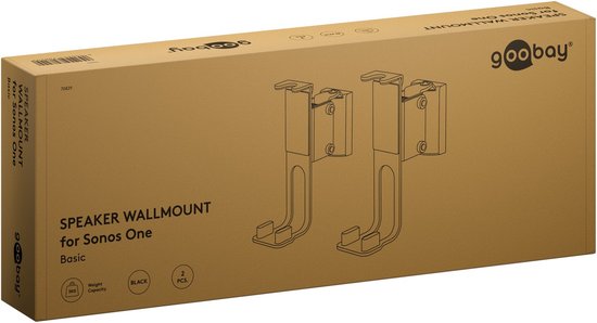 Goobay Luidspreker muurbeugel One Sound Flex, compatibel met de Sonos One en Sonos One SL, zwart — afbeelding 3