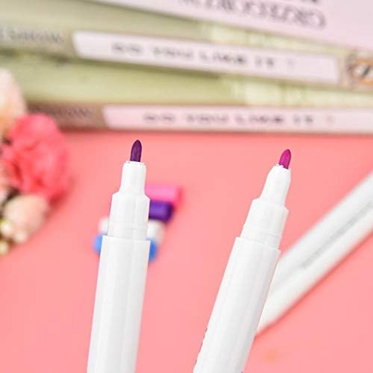 4-delige waterwisbare stofmarkeerstift, tijdelijke textielmarkeerstift met verdwijnende inkt voor het naaien van stoffen
