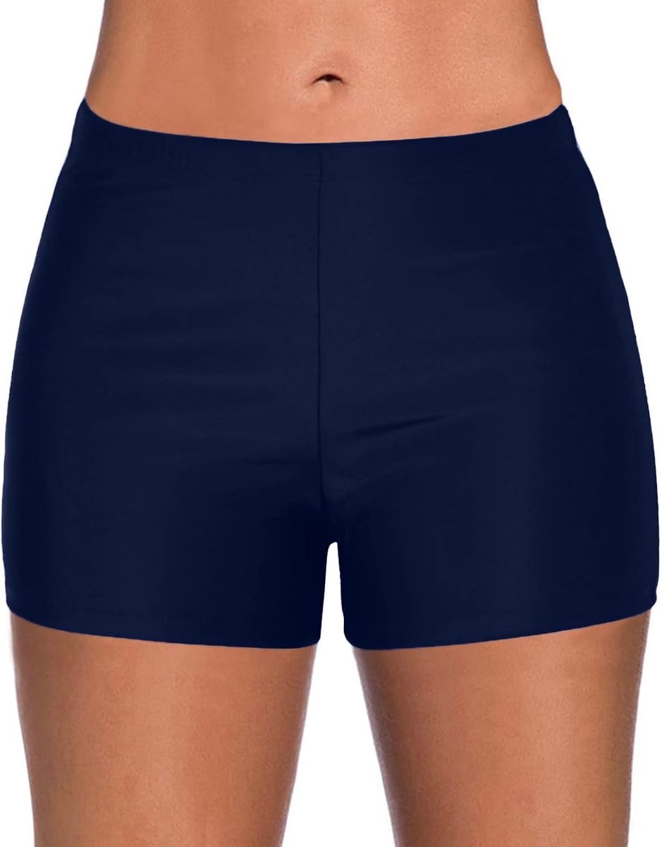 Zwarte badshorts met hoge taille, retro stijl