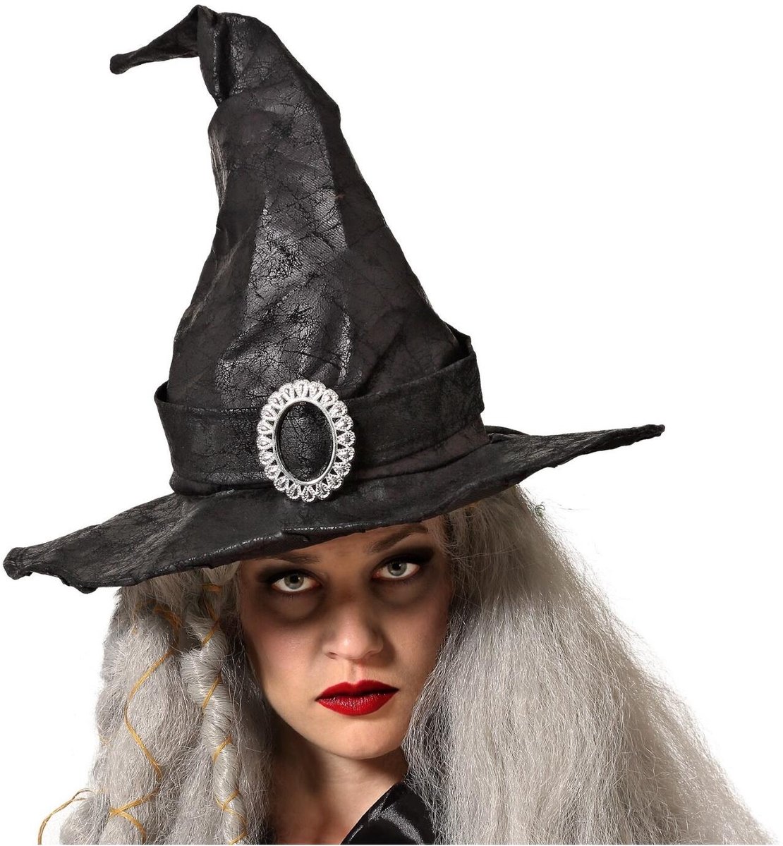 Atosa Verkleed heksenhoed Malafide - zwart - Dames - Halloween hoofddeksels - Heksen hoeden