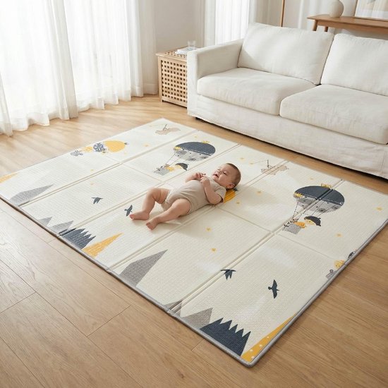 Speelmat, grote omkeerbare babyspeelmat, 180 x 150 cm,