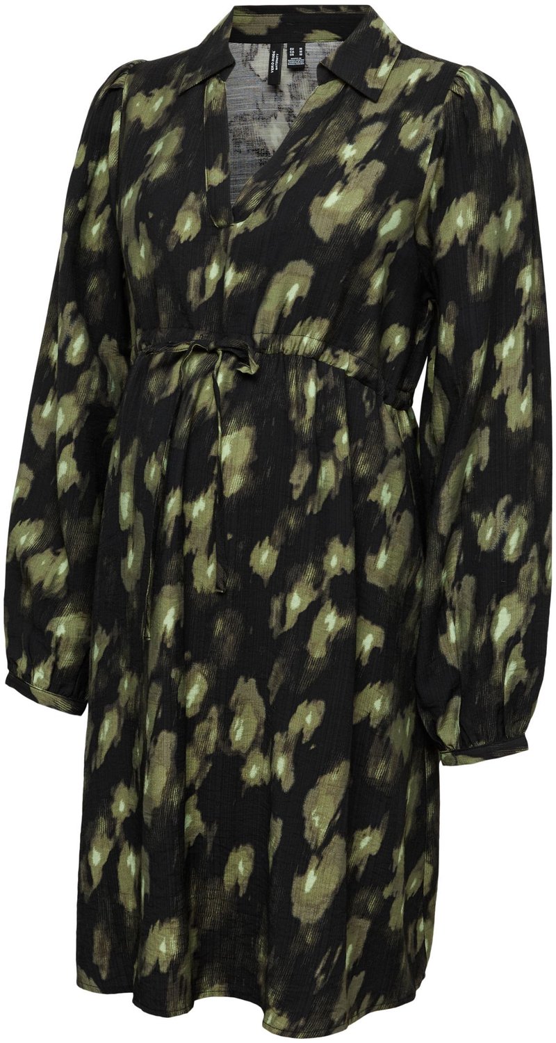 Vero Moda MATERNITY - VMMLANINI L/S SHORT DRESS WVN - Dames - Mini jurken Black