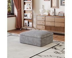 CHICFURN Hocker - Modulair - Schuimondersteuning - Grijs
