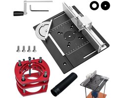 Professionele freestafel voor bovenfrees - Inlegplaatset en liftmechanisme tot 51 mm - Voor snijden, trimmen en afschuinen